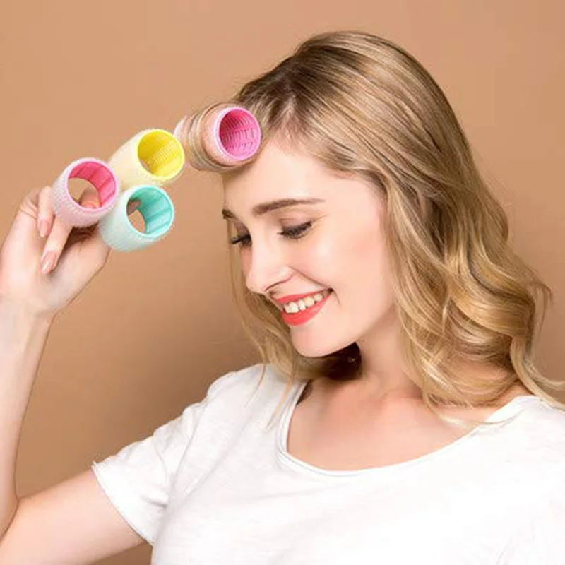 Hair Styling Tool Self-Grip Heatless Hair Curlers No Heat Bangs Volume DIY