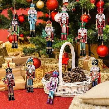 12PCS Nutcracker Wooden Decorative Set 1