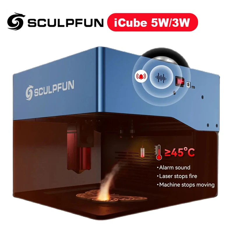 SCULPFUN iCube Pro - Graveur laser portable 5 W haute précision