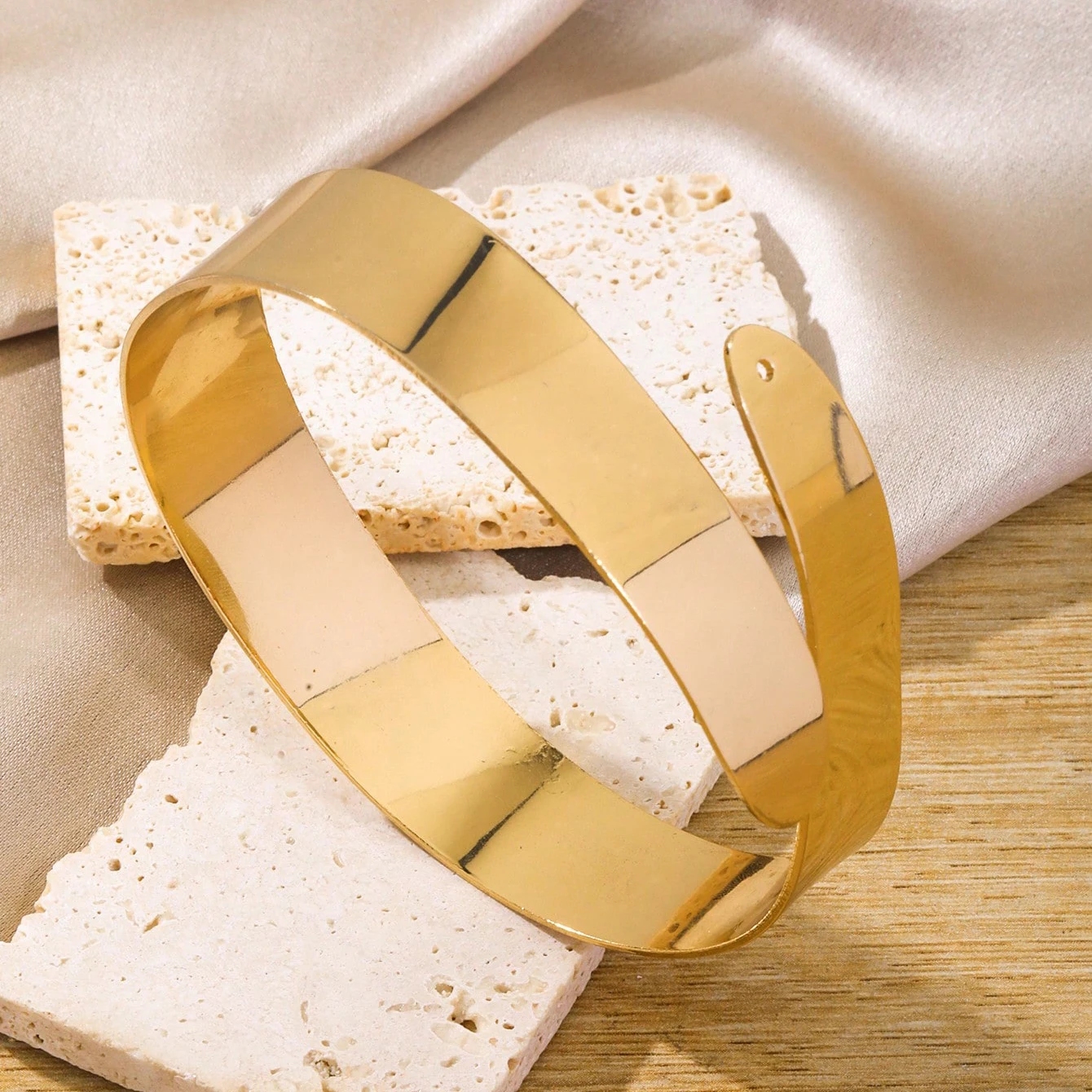FTCY 6 Pieces Upper Arm Bracelet for Women Silver Gold Color Bracelet Bangle Set Adjustable Armband 5