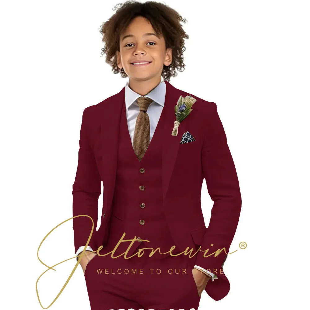 Smoking bianco per bambino, abito da cerimonia, completo ed elegante