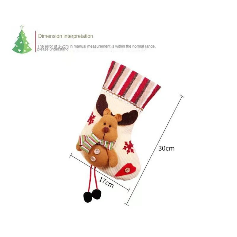 Christmas Gift Bags Christmas Stockings Gift Bags Christmas Sock Kids Candy Bag Gift Santa Claus Snowman Socks Xmas Tree Ornament Christmas Stocking Decoration For Home