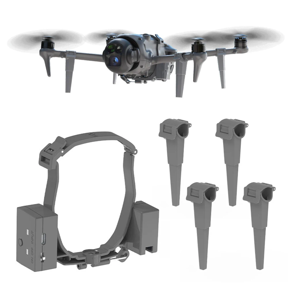 Système Airdrop pour DJI Mavic 4 Pro monté sur trépied, prêt pour largage.