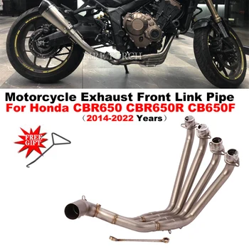 Motorcycle Exhaust Slip-On Front Link Pipe Moto System For Honda CBR 650R 650 CBR650F CBR650 CB650F 2014 - 2022 Escape Tube
