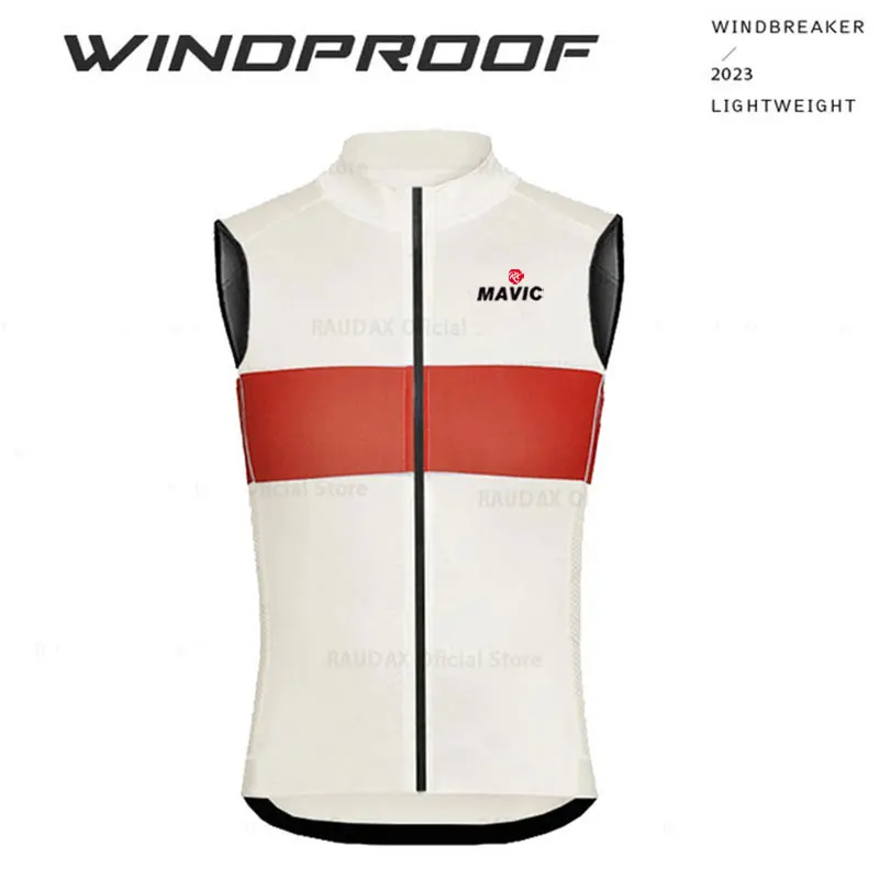 Windproof Cycling Jackets, Sleeveless Bicycle Wear, MTB Bike Tops, Rx Mavic Team Studio, Summer Cycling Vest