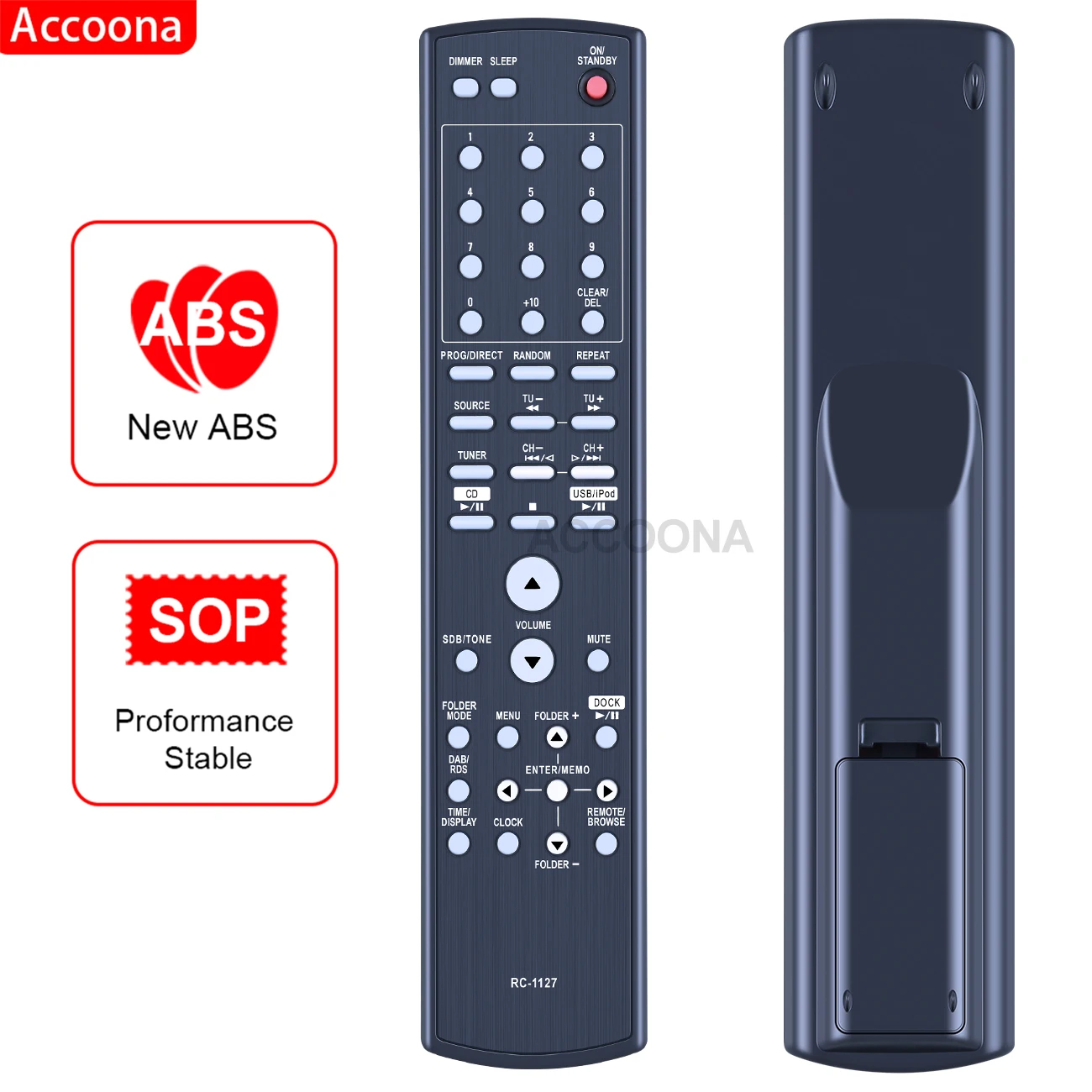 Telecomando Sostitutivo RC-1127 Per Denon DM38, RCDM38, RCD-M39, A Infrarossi, 8 Metri, Batterie Non Incluse - 4