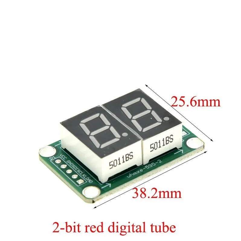 Statischer Antrieb 0,5 Zoll 2 3 4 Segment Digitalröhre LED-Anzeigemodul 2 Digital 74HC595 Röhre 100 % neues Original für Arduino – Detail 1