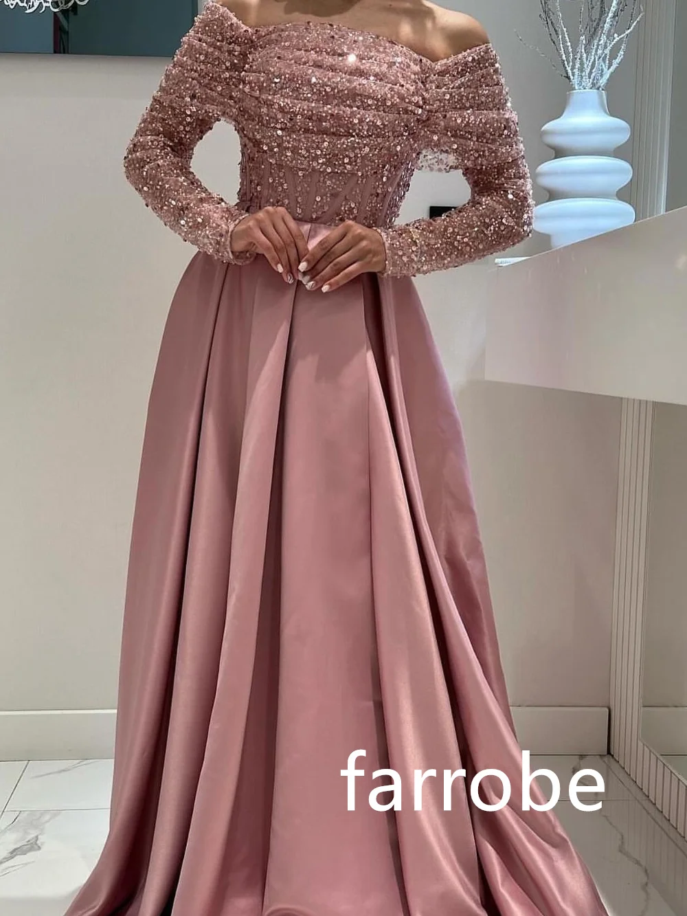 Customized Chinese Style Jersey Pleat Sequined A-line Off-the-shoulder Midi Dresses Bespoke Occasion Dresses Classic Exquisite P S45668a6d79674590a8fd9b12682c44e0r