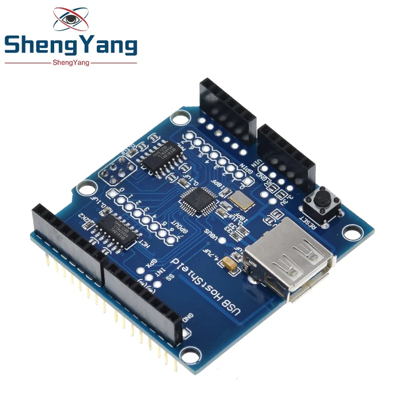 TZT 1/2/5 Stück USB Host Shield 2.0 für Arduino UNO MEGA ADK Kompatibel mit Android ADK DIY Elektronik-Modul-Board