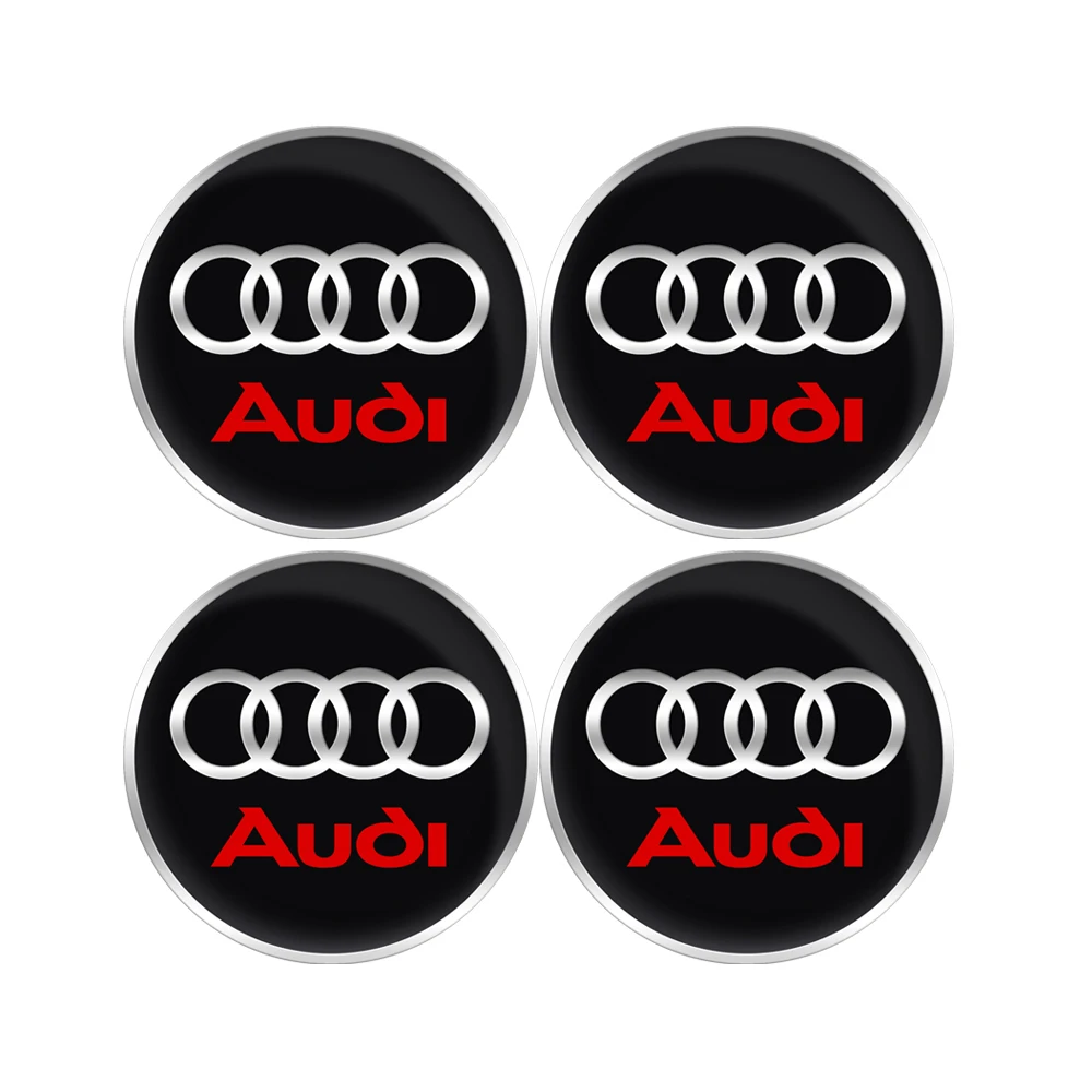 Set of 4 Car Wheel Center Cap Logo Hub Cover Stickers - Stylish Auto Accessories