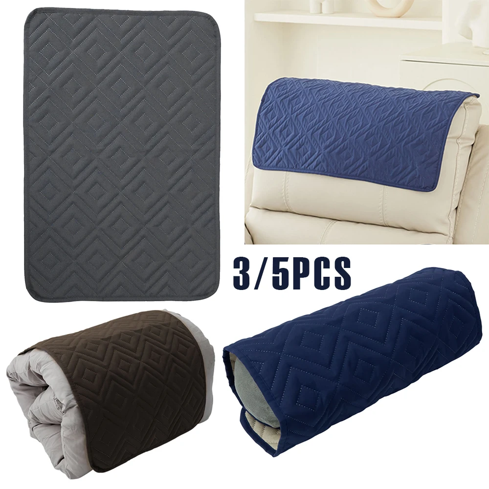 3/5Pcs Recliner Headrest Protector Soft Polyester Sofa Headrest Cover 22x15inch Anti Cat Scratching Sofa Protective Mat for Home sofa cover sofa mats