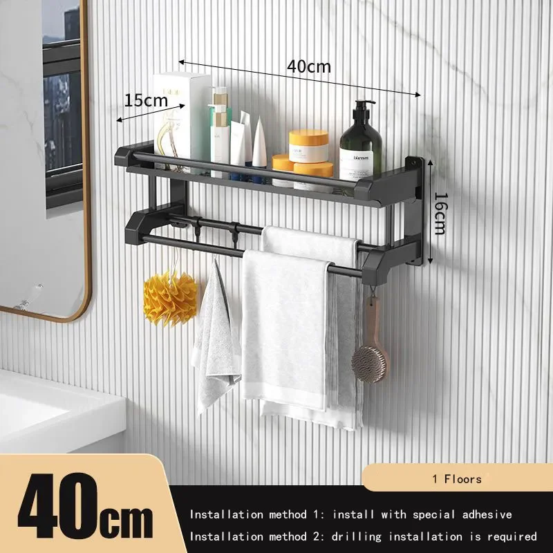 Aluminum Wall Sticker Organizer Rack  Aluminum Shower Shampoo Holder -  Bathroom - Aliexpress