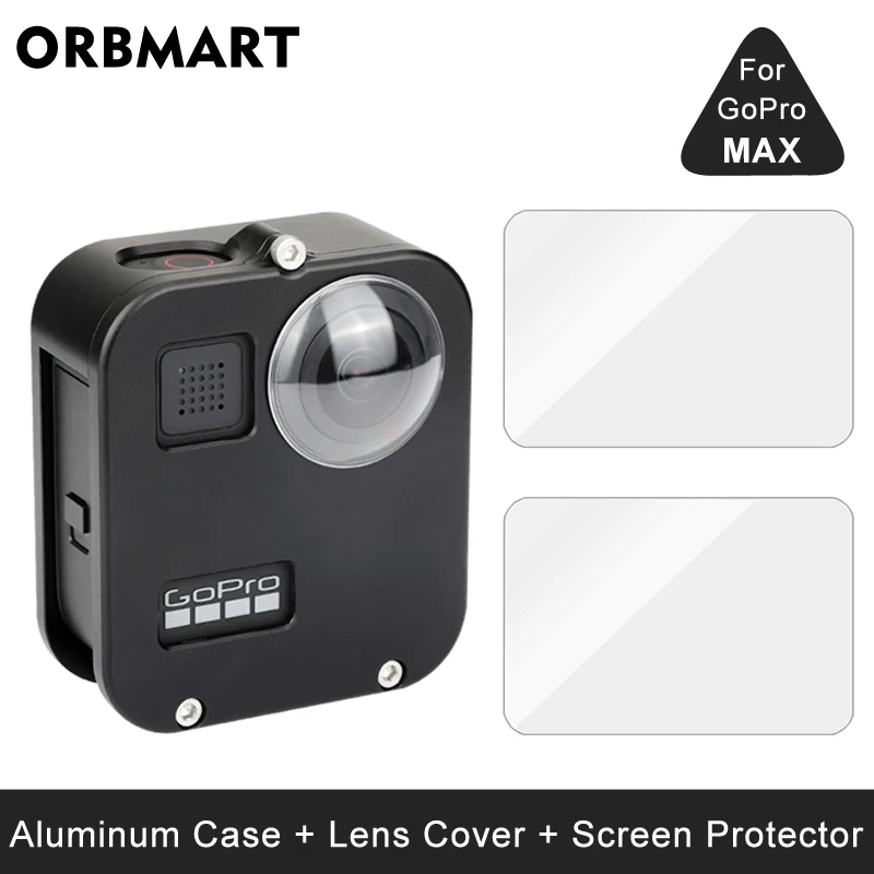 Алюминиевый чехол для GoPro MAX 360, защитный корпус с металлическим корпусом и крышкой объектива
