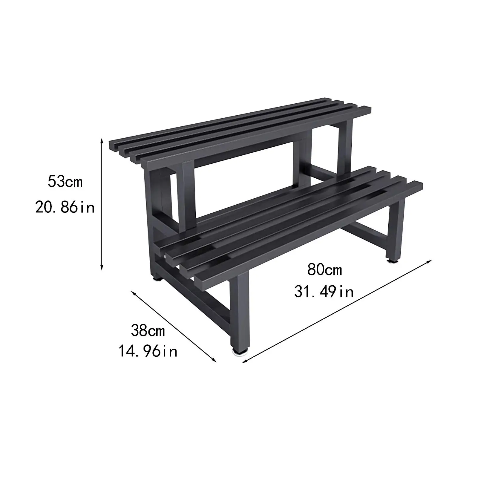 2 Tier Plant Stand Ladder Design Practical Stable Planter Display Shelf for Indoor Outdoor Living Room Patio Balcony Farmhouse