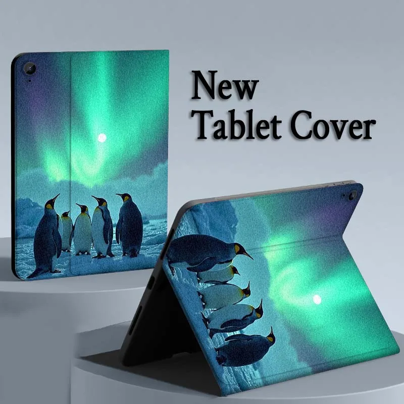 Antarctic Penguin Aurora Tablet Case