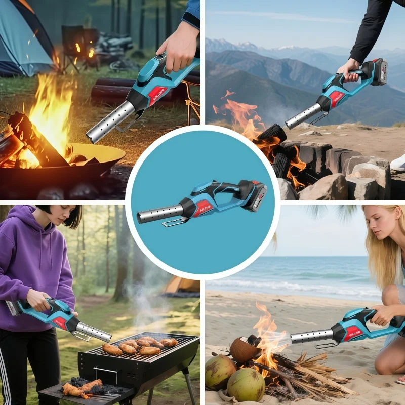 400W Cordless Fire Starter Charcoal Starter BBQ Tool Chemical Free Heated Air wi