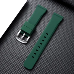 Universal Silicone Waterproof Sports Strap - Soft Rubber Bracelet - 22mm (Green)