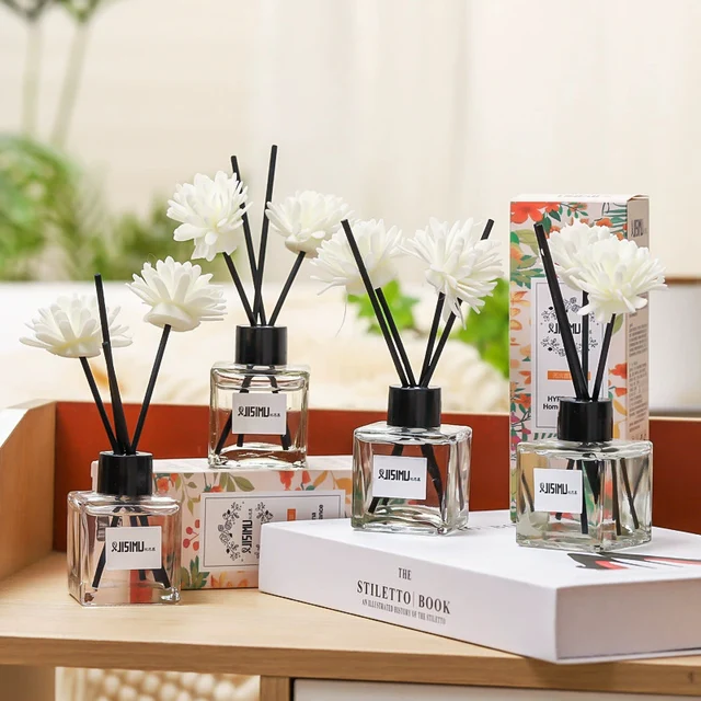 Désodorisant d'aromathérapie, parfum de fleur sans flamme, diffuseur d'arôme pour la maison et le bureau, ornement décoratif de bureau, 50ml 1