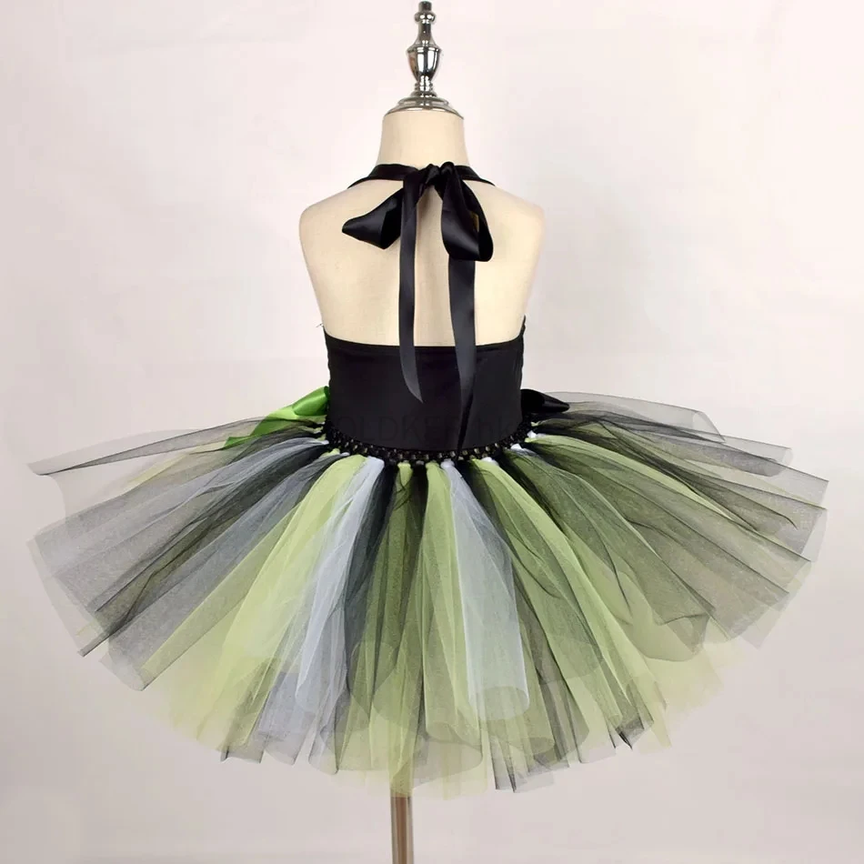 Cosplay Costume Kids Girls Dress Animal Tutu Skirt Outfit Halloween Costumes Kids Girl Black White Striped Tulle Tutu Dress Headband 2PCS Toddler Halloween Outfit Beetle Cosplay