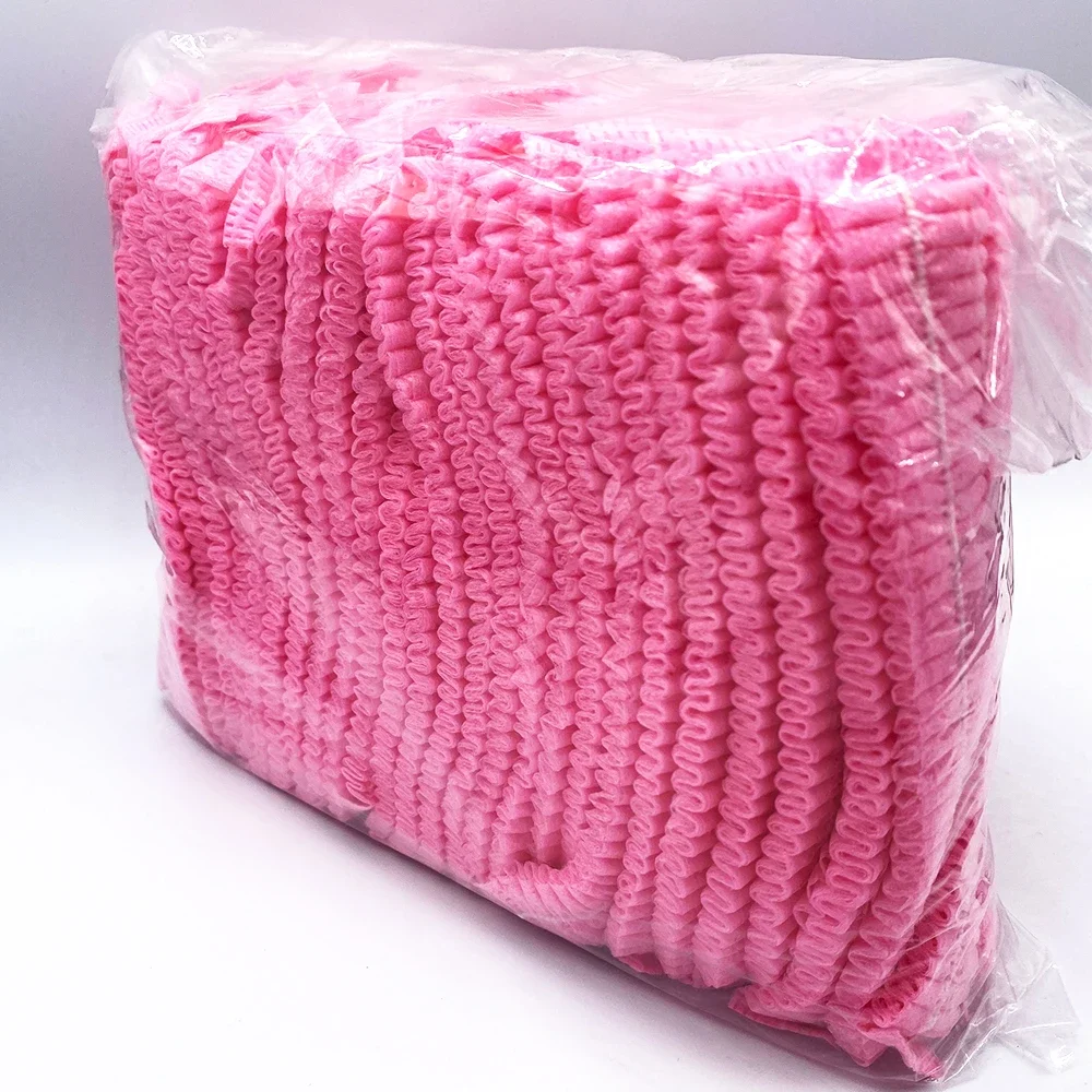 Disposable Non Woven Fabric Makeup Hair Net Caps Sterile Hat Eyebrow Tattooing Catering Hat 100pcs/bag