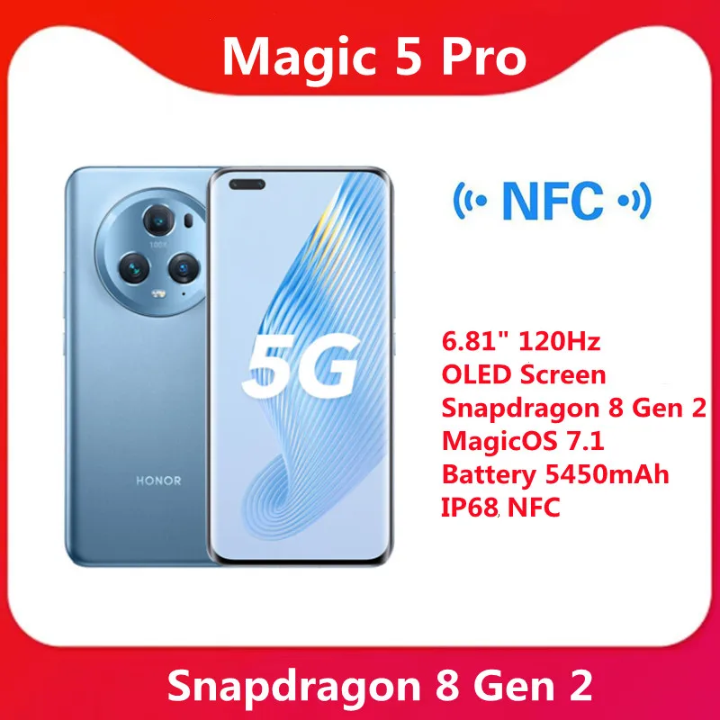 HONOR Magic 5 Ultimate 5G 6.81 OLED Qualcomm SD 8 Gen 2 4nm 66W Fast  Charge NFC
