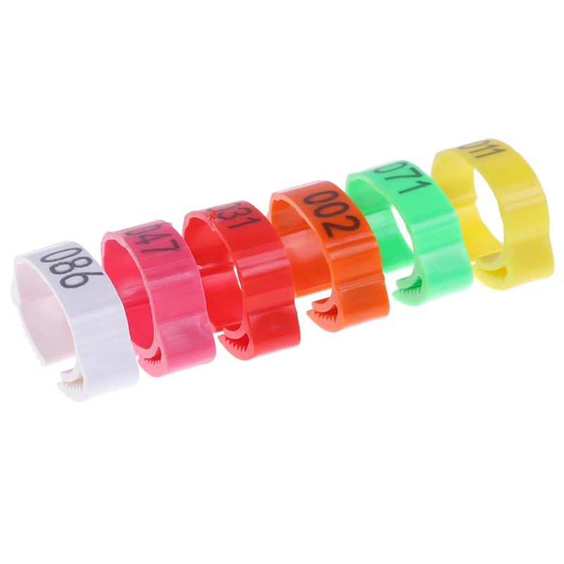 100Pcs Adjustable Chicken Foot Rings Poultry Leg Digital Label Buckle Plastic Ring for Chick Duck Goose Hens Farm Equipment
