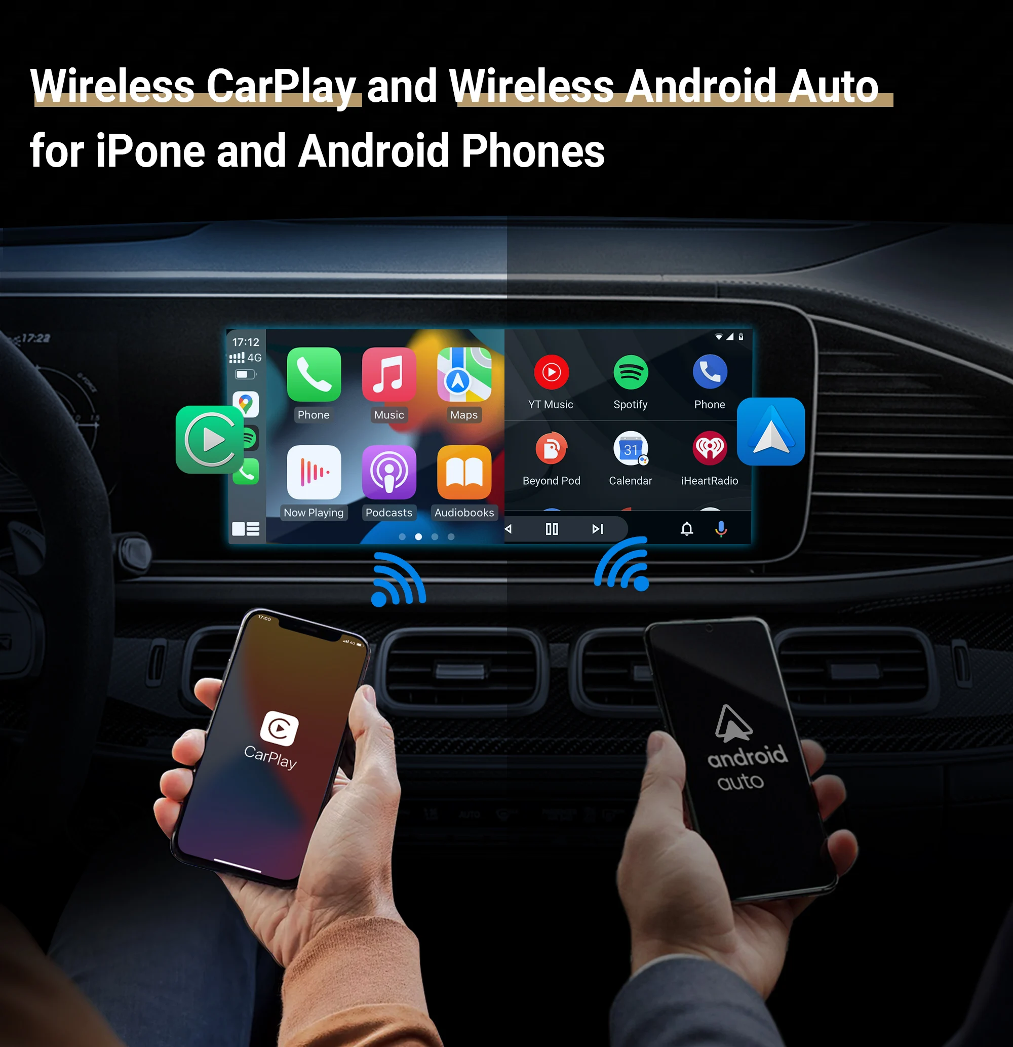 2023 Latest CP-85 Car-Play Wireless Adapter - Wired to Wireless Apple Car- Play(only) for Factory Wired CarPlay Car Adapter, U2 Air Pro-Black :  : Electronics