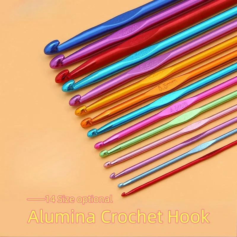 High Quality Colored Crochet Tool Hook DIY Set for Wool Yarn Doll Sweater Scarf Hand-Knitted