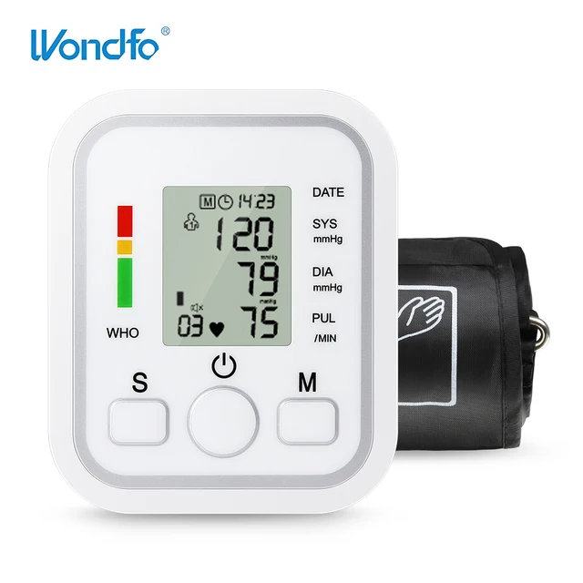 Wondfo Home Health Care Digital Lcd Upper Arm Blood Pressure Monitor Heart Beat Meter Machine Tonometer for Measuring Automatic BW3205