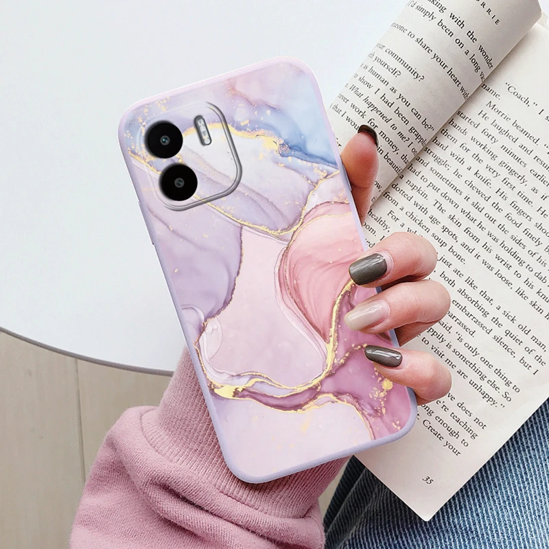 Elegant Watercolor Marble Phone Case - Soft TPU Shell with Ink Painted Design