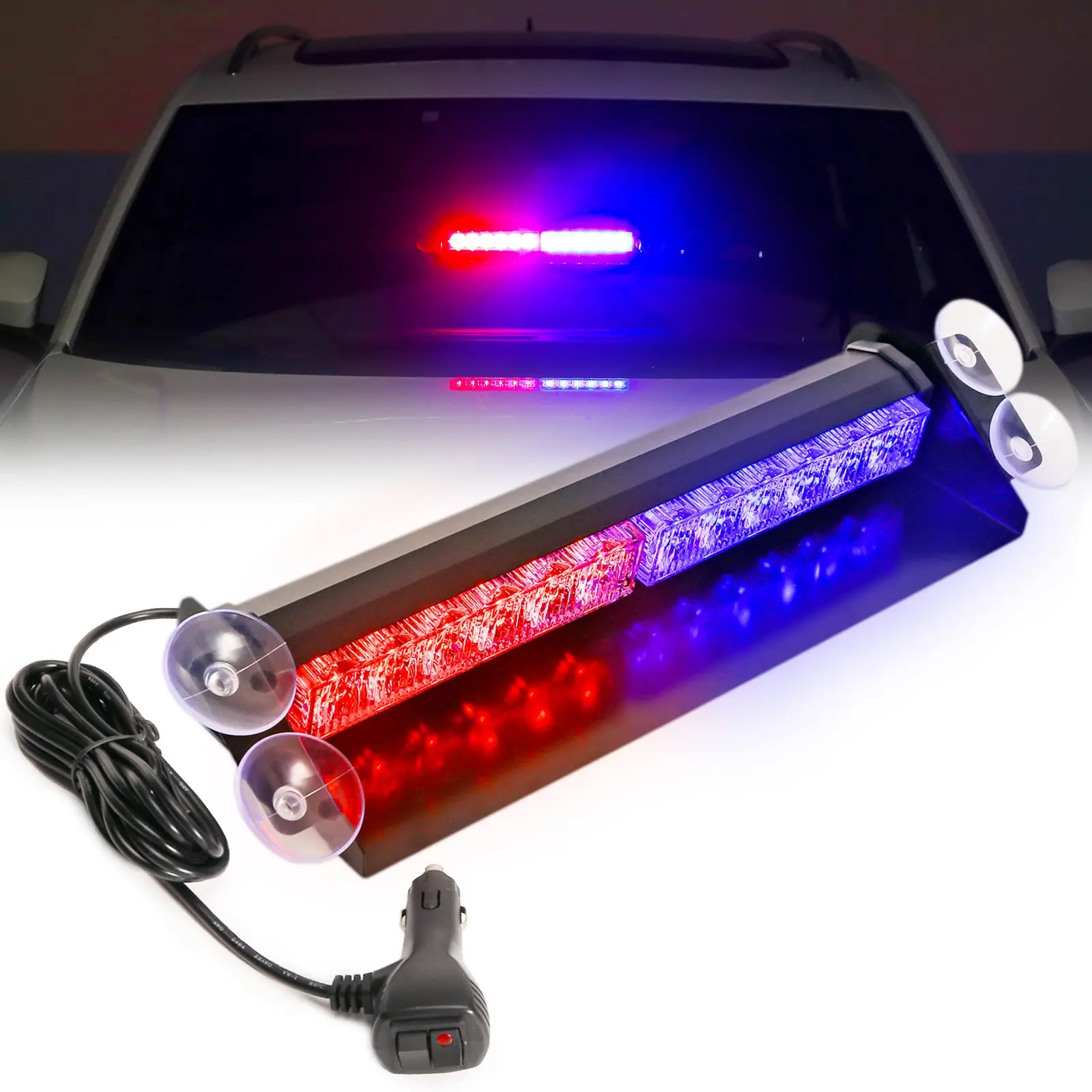 Emergency Car Strobe Light 12LED Windshield Flashing Safety Warning Lamp Trucks Ambulance Signal Police Lamp Waterproof 12V