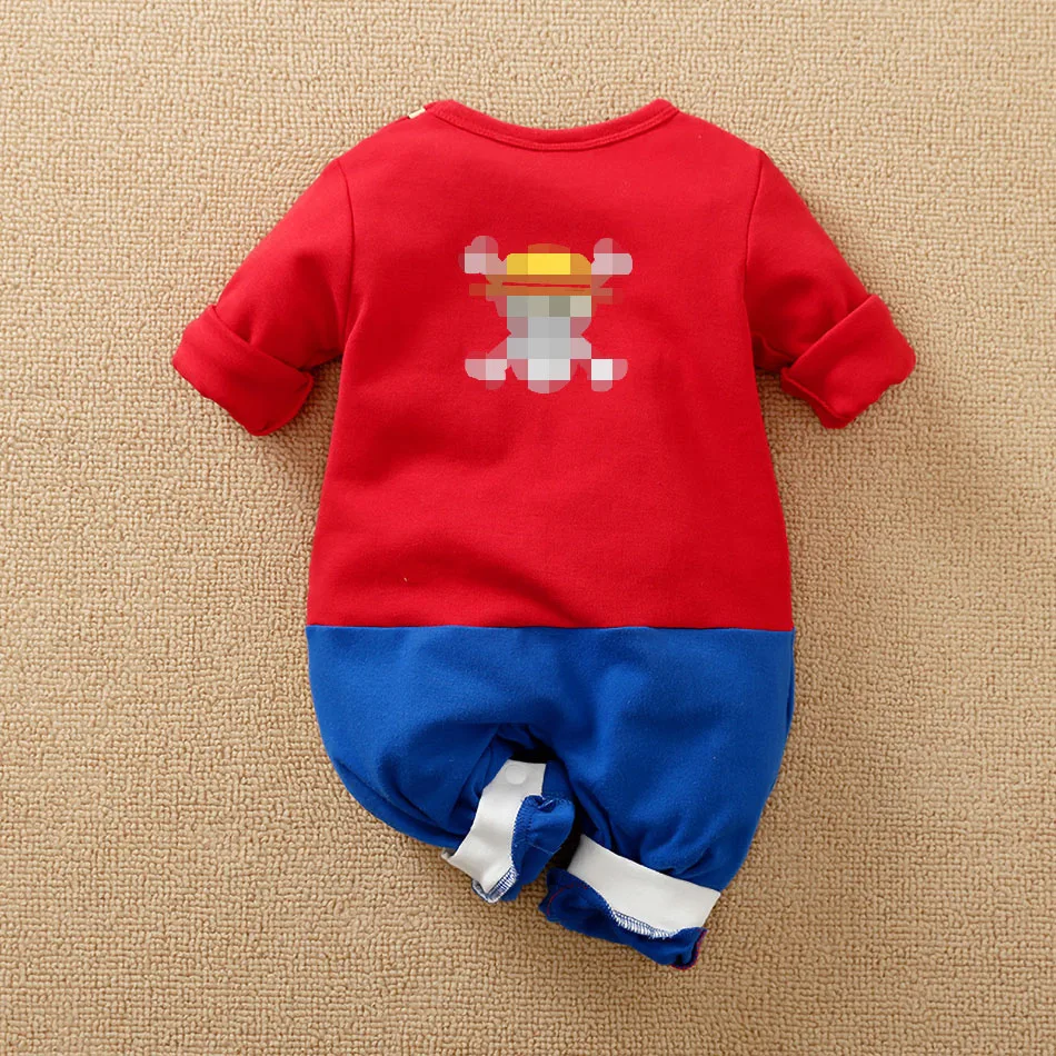 Baby Girl Boy Costume Anime Clothes Newborn Romper Infant Luffy Akatsuki Vegeta Cosplay Jumpsuit Toddler Halloween Costume 0-18M 2