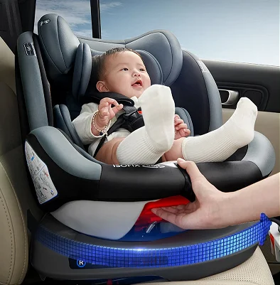 siège auto bébé avec ISOFIX, sièges de sécurité enfant 360 °   siège enfant rotatif pour 0-12 ans, ceinture de sécurité 5 points pour enfants