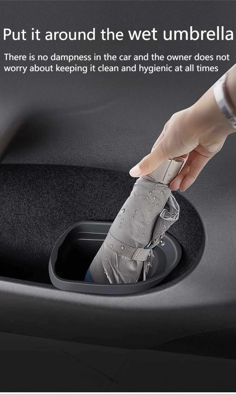 For Tesla  All Model Y&3  Car Door Trash Can Silicone Door Storage Box Waterproo