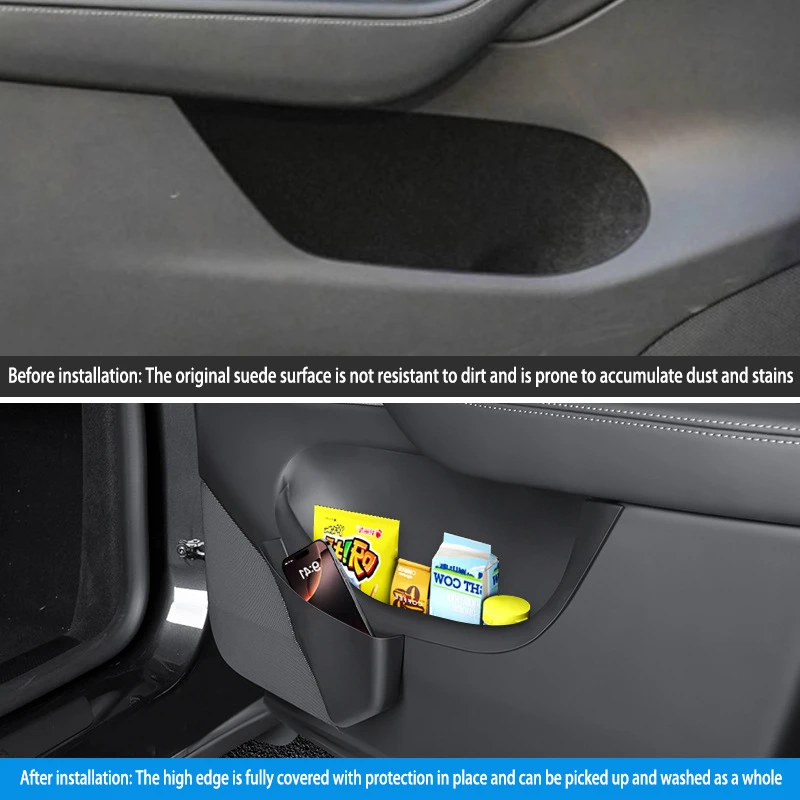 Premium Door Side Storage Box - Front & Rear Interior Organizer Accessories