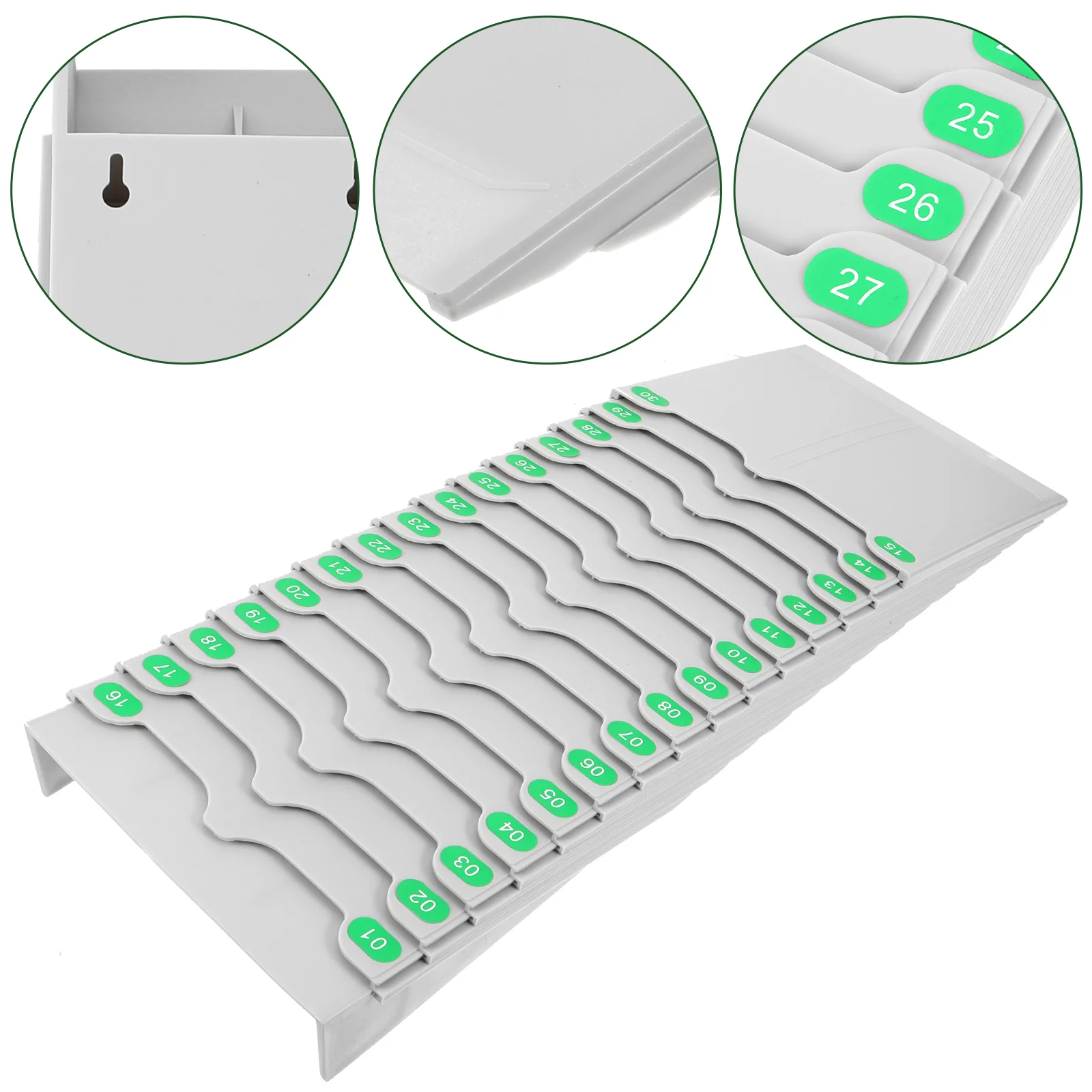 

Telescopic Attendance Card Holder Warehouse Supplies Time Cards Organizer Wall-mounted Hanger Shelf Goods Staff