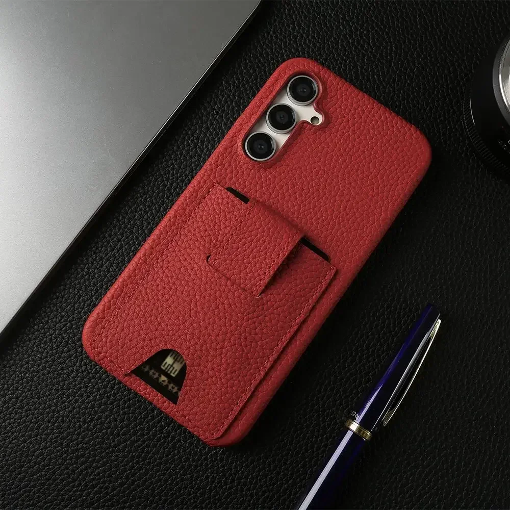 Premium Genuine Leather Card Holder Phone Case Cover