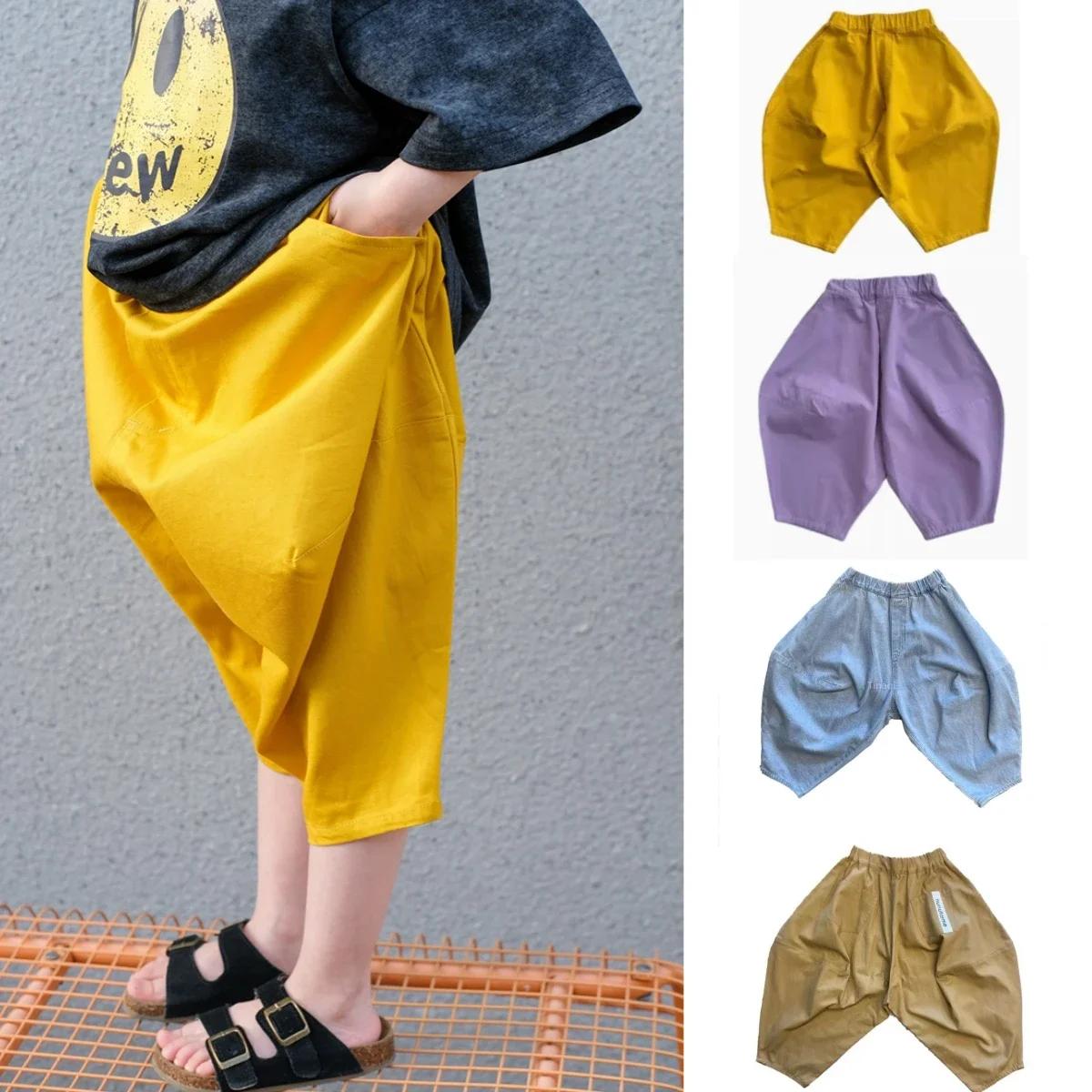 Boys Pants Toddler Girl Clothes Cotton Kids Harem Pants Baby Casual Loose Jeans Spring Summer Children Breathable Cargo Pants - 2