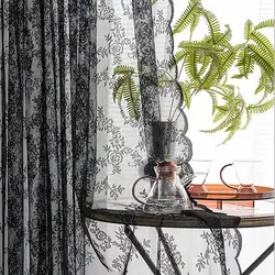 Elegant White French Lace Tulle Curtains for Living Spaces and Wedding Decor (S2 Curtains)