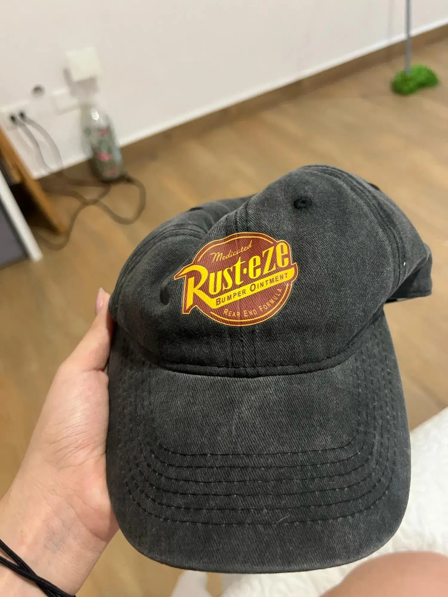 Cars Lightning McQueen Logo Baseball Caps Distressed Denim Washed Headwear for Men Women Outdoor Running Adjustable Fit Hats Cap 2
