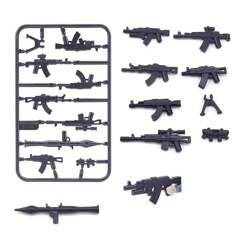 Militärische Waffen MOC SWAT Special Forces Soldat Waffen Tarnung Teile Polizei Armee Mini Action-figuren Baustein Spielzeug – Detail 3