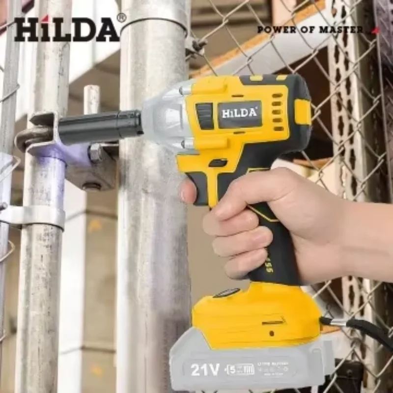 Electric Impact Wrench Cordless Brushless Rechargeable High Speed Motor 1/2 Socket Power Tool for Makita Battery