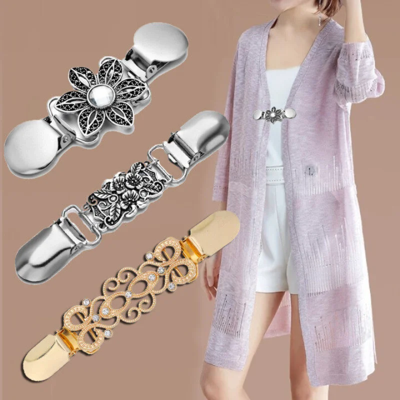 

Sweater Shawl Clips Dresses Cardigan Collar Brooch Clip Vintage Shirts Clips For Women Girls