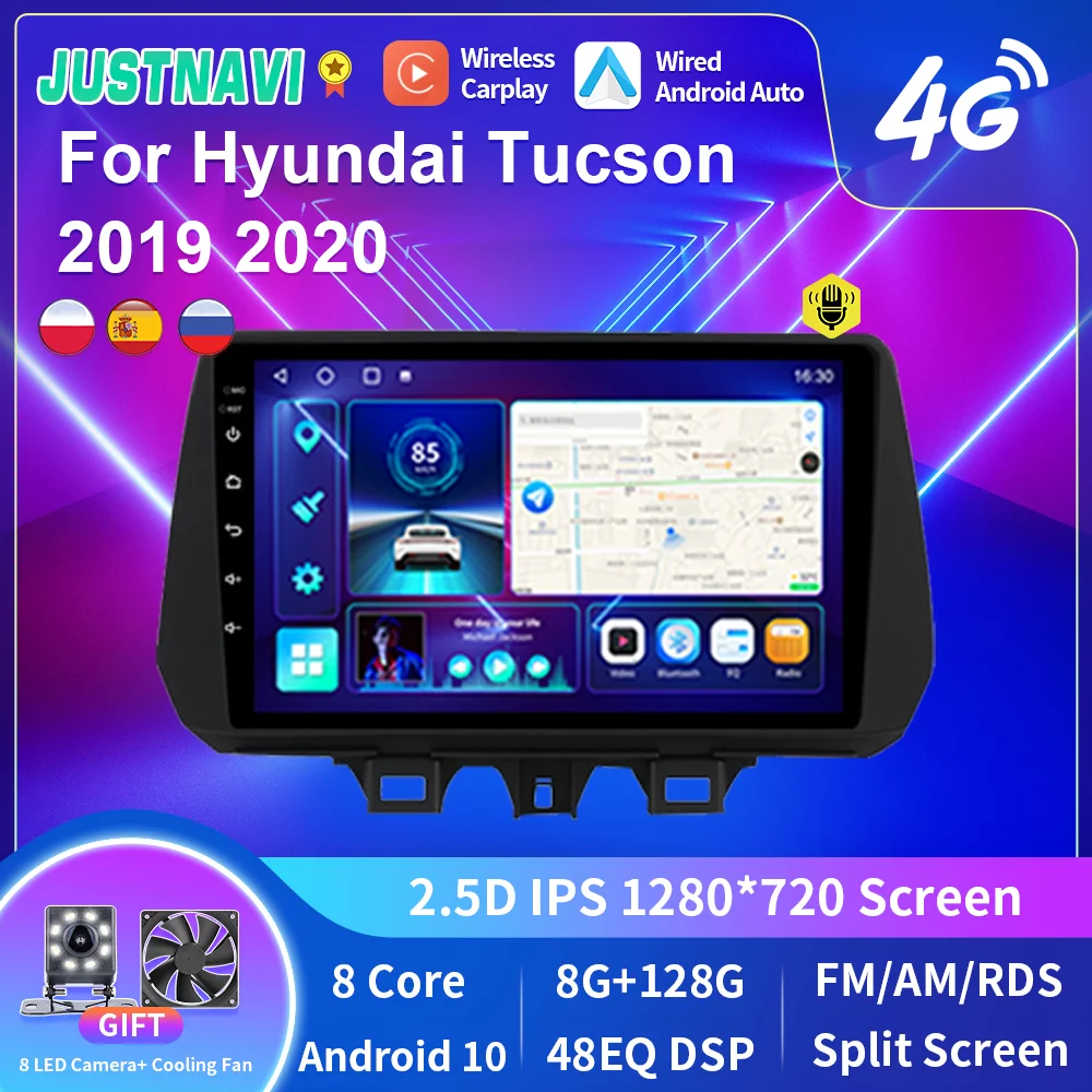 

JUSTNAVI 2Din Android 10 For Hyundai New Tucson IX35 2018 2019 Multimedia Car Radio Autoradio Auto GPS Navigation Stereo Carplay