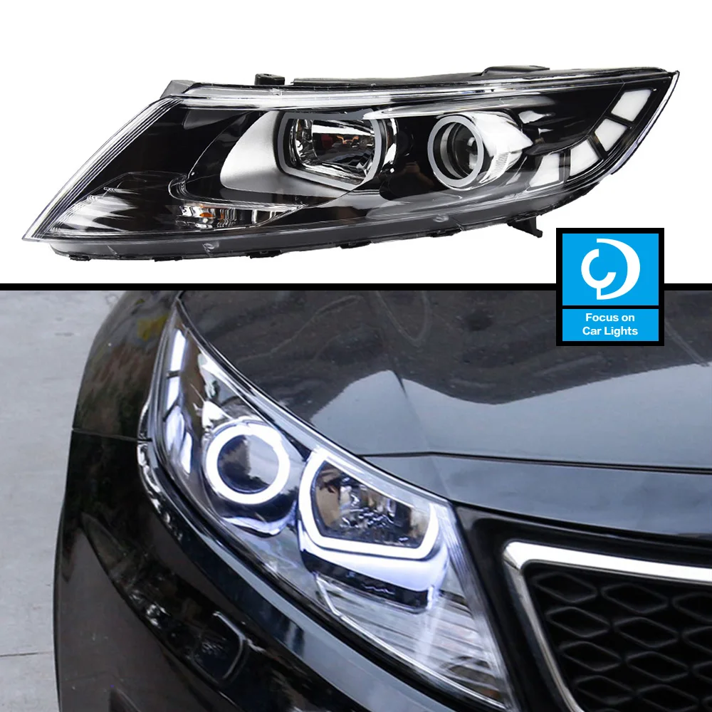 Car Front Headlights For KIA K5 Optima 2011 2012 2014 LED HeadLamp