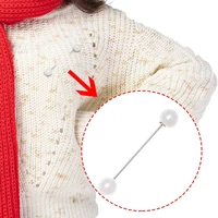 2 pièces broches de perles broche pull châle Clips broche de perle broches pour femmes Cardigan pull pince broches de perles pour chemises robes 5