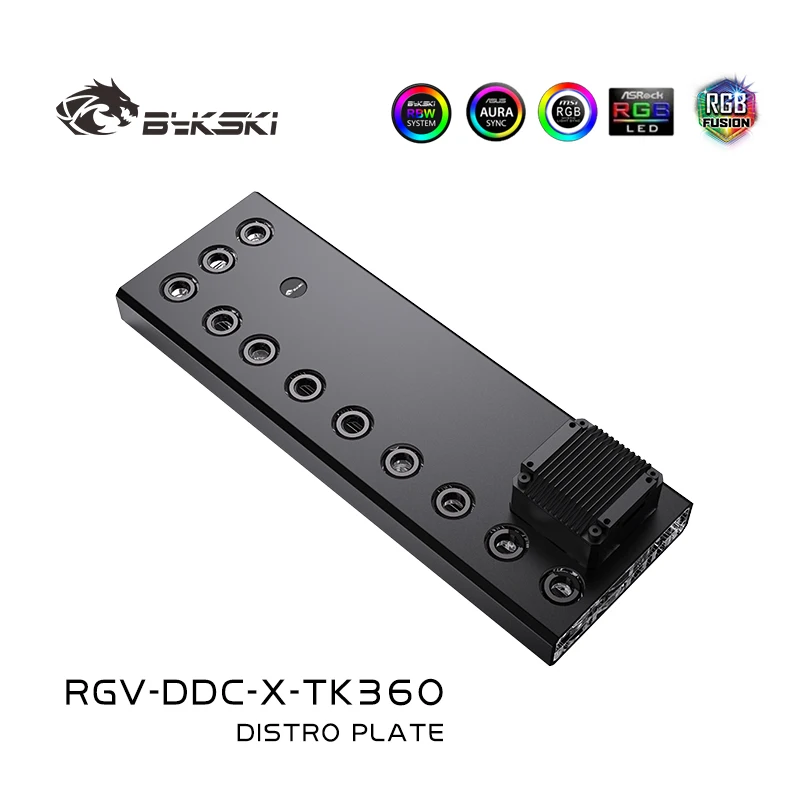 Bykski Rgv-Ddc-X-Tk360 Desktop Computer Distro Plate Universal Waterway Board Serbatoio Dell'Acqua Nuova Soluzione 5V Argb