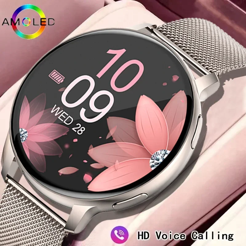 

2024New Women's Smart Watch Bluetooth Call Blood Pressure Blood Oxygen Heart Rate Monitor Menstrual Cycle Waterproof Smartwatch