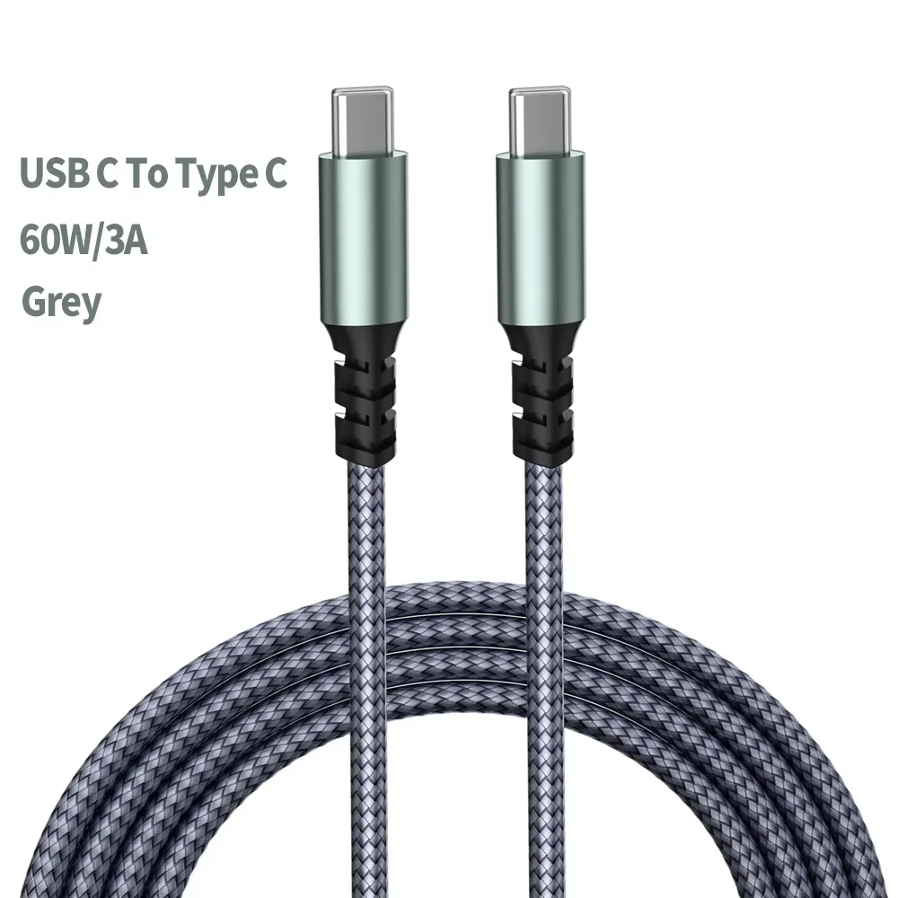 כבל USB C PD 60W 1PC 3PCS עבור Samsung Galaxy S20 S21 S22 S23 Ultra Note 10 20 A53 A54 טעינה מהירה מאוד סוג C כבל נתונים