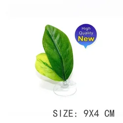 Artificial Aquarium Leaf Plant Decoration - Betta Fish Rest and Hide Hammock (Green)